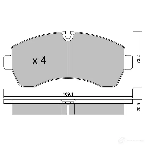 Тормозные колодки дисковые, комплект AISIN 255X 757 1579810 BPVW-1020 5411450705226