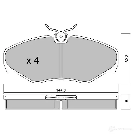 Тормозные колодки дисковые, комплект AISIN 5411450709187 6U 42B BPNI-1006 1579657