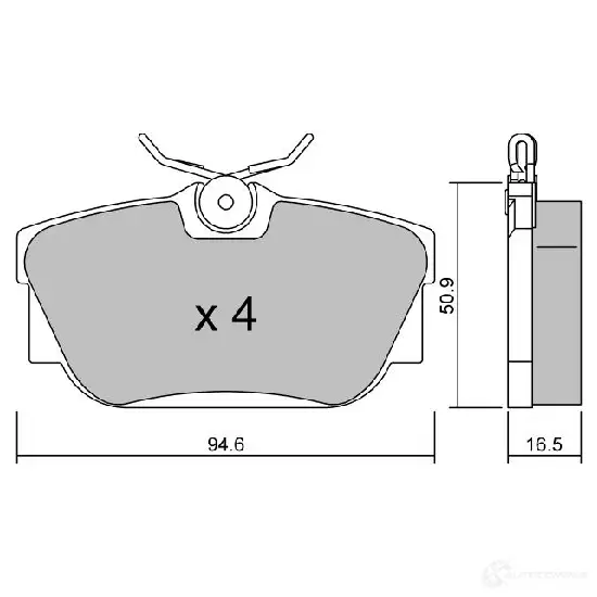 Тормозные колодки дисковые, комплект AISIN 1217554493 QUL5 3B7 BPPE-1017 5411450740722 изображение 0