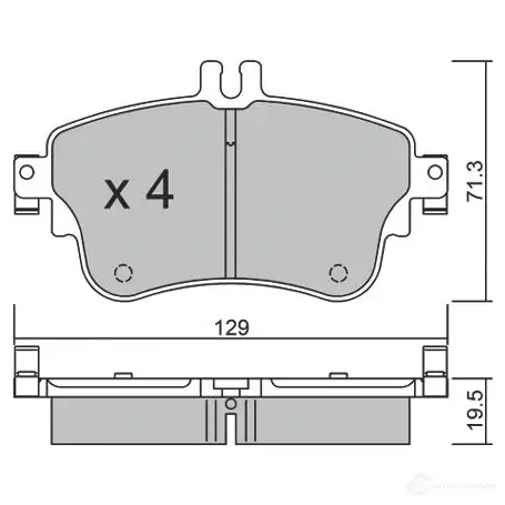 Тормозные колодки дисковые, комплект AISIN 1437276299 BPMB-1019 EPO 9A