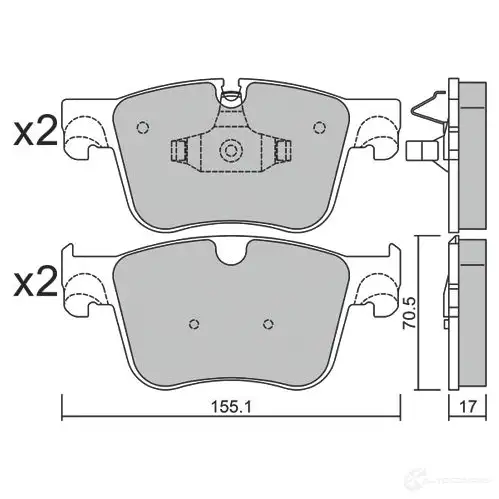 Тормозные колодки дисковые, комплект AISIN F 8SNM 1437276208 BPPE-1024