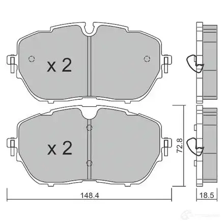 Тормозные колодки дисковые, комплект AISIN 1437276209 U DPG8 BPPE-1025