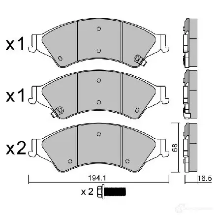 Тормозные колодки дисковые, комплект AISIN EARJ ECG BPFO-1017 1217551401 5411450743044 изображение 0