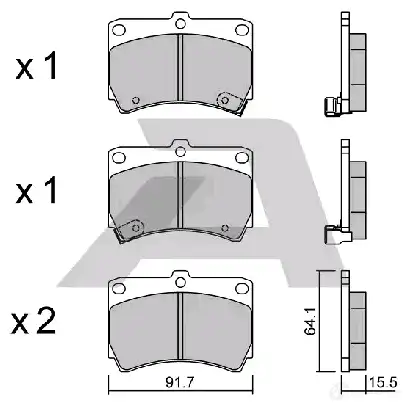 Тормозные колодки дисковые, комплект AISIN BPMZ-1906 G59 GN 1579649 5411450706001 изображение 0