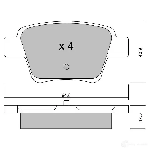 Тормозные колодки дисковые, комплект AISIN X172LR I 5411450704304 BPPE-2005 1579718