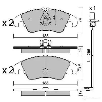Тормозные колодки дисковые, комплект AISIN V G1WXH1 1579807 BPVW-1017 5411450705196 изображение 0