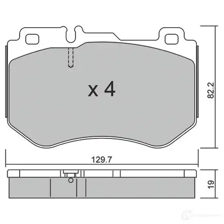 Тормозные колодки дисковые, комплект AISIN Z Y2DKR 1437276188 BPMB-1022