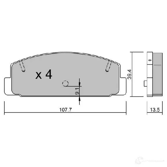 Тормозные колодки, комплект AISIN bpmz2001 RTZG W8N 5411450705431 1579652
