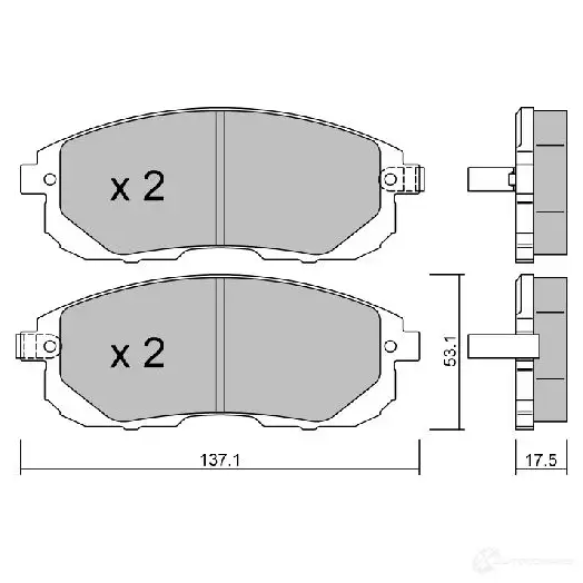 Тормозные колодки дисковые, комплект AISIN 1U RQV83 BPNI-1005 1579656 5411450703918 изображение 0