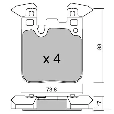 Тормозные колодки дисковые, комплект AISIN 1437276197 GRR CE BPBM-2014