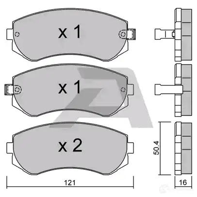 Тормозные колодки дисковые, комплект AISIN 5411450705554 1579665 IL9 EDYT BPNI-1908 изображение 0