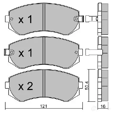 Тормозные колодки дисковые, комплект AISIN 5411450705554 1579665 IL9 EDYT BPNI-1908 изображение 2