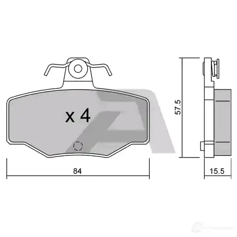 Тормозные колодки дисковые, комплект AISIN YIR NZF 5411450705929 1579678 BPNI-2901 - Изображение 1