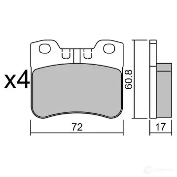 Тормозные колодки дисковые, комплект AISIN 5411450728652 MA7I MH BPPE-1016 1217554489