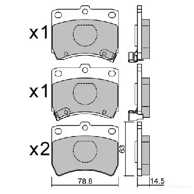 Тормозные колодки дисковые, комплект AISIN O3QM0 0M 1579650 5411450713108 BPMZ-1907 изображение 1