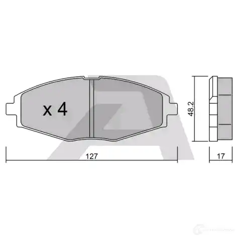 Тормозные колодки дисковые, комплект AISIN 5411450703932 1579524 BPDO-1001 FVF0T 7 изображение 0