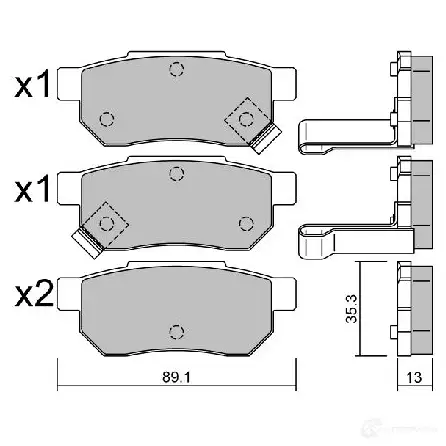 Тормозные колодки дисковые, комплект AISIN SZRC 6OH 5411450709057 1579589 BPHO-2901 - Изображение 1