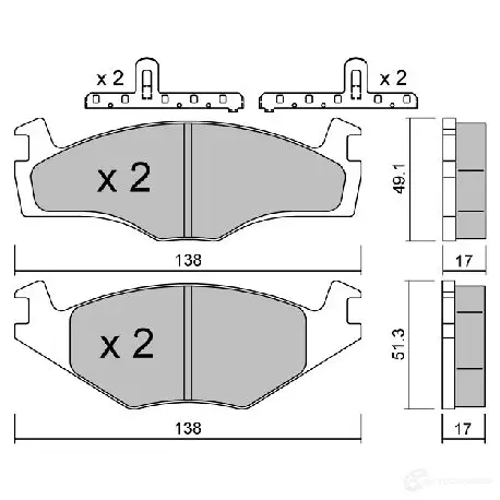 Тормозные колодки дисковые, комплект AISIN K WETUK 1217557105 5411450740944 BPVW-1035 изображение 0