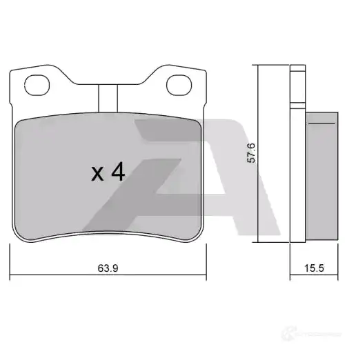 Тормозные колодки дисковые, комплект AISIN CI V3U BPPE-2008 1579721 5411450704335 - Изображение 1