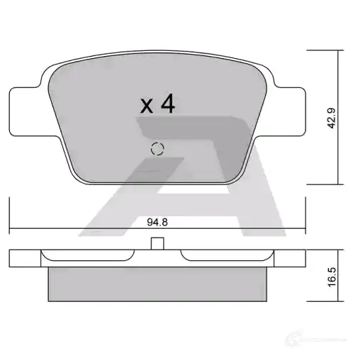 Тормозные колодки дисковые, комплект AISIN BPFI-2003 1579561 5411450703291 KQJMG Q изображение 0