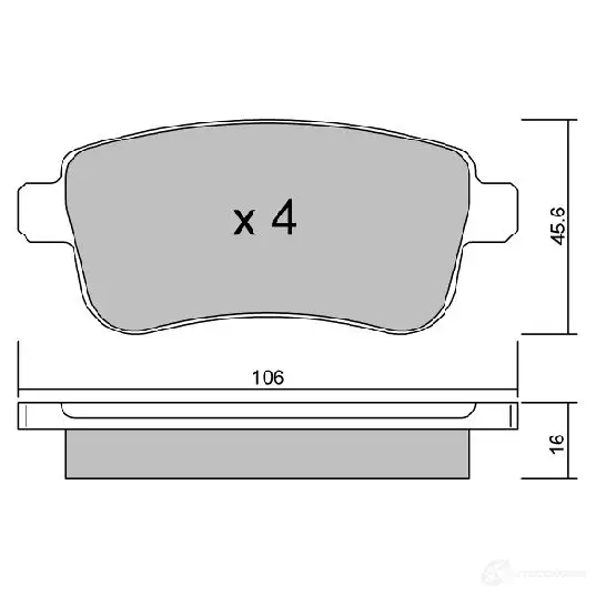 Тормозные колодки дисковые, комплект AISIN FHZR A BPRE-2002 1579738 5411450704489 изображение 0