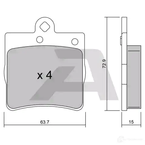 Тормозные колодки дисковые, комплект AISIN BPMB-2007 8 2G8D 5411450703826 1579632 изображение 0