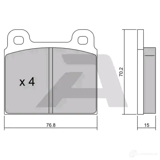 Тормозные колодки дисковые, комплект AISIN 5411450703260 W PFAY BPFI-1037 1579557 изображение 0