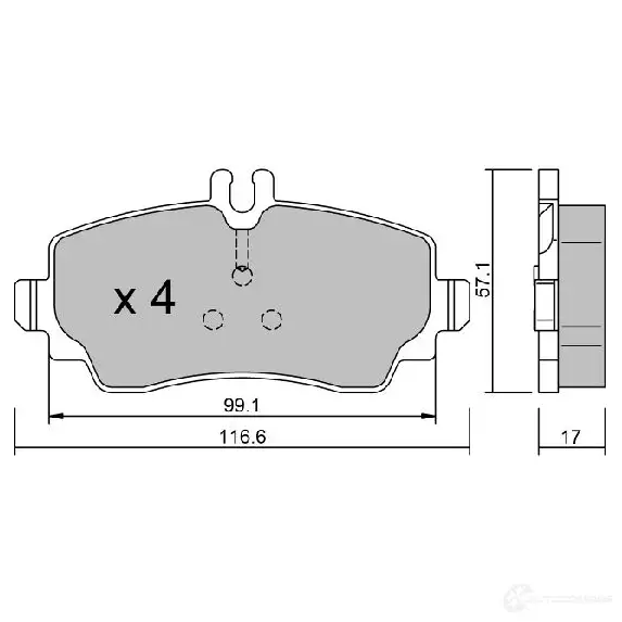 Тормозные колодки дисковые, комплект AISIN BPMB-1003 1579616 LQF 35U 5411450703666 изображение 0