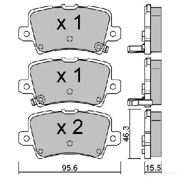 Тормозные колодки дисковые, комплект AISIN 5411450729215 49SH6 3 BPHO-2002 1217551803