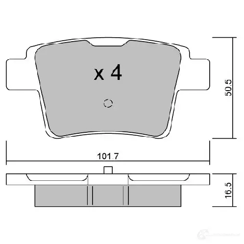 Тормозные колодки дисковые, комплект AISIN XYM Y0D 1217551531 5411450729208 BPFO-2006 - Изображение 1