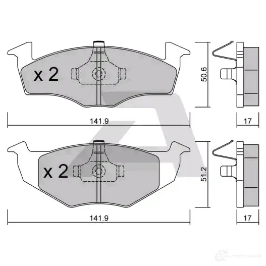 Тормозные колодки дисковые, комплект AISIN UMPD0P P BPVW-1018 1579808 5411450705202 - Изображение 1