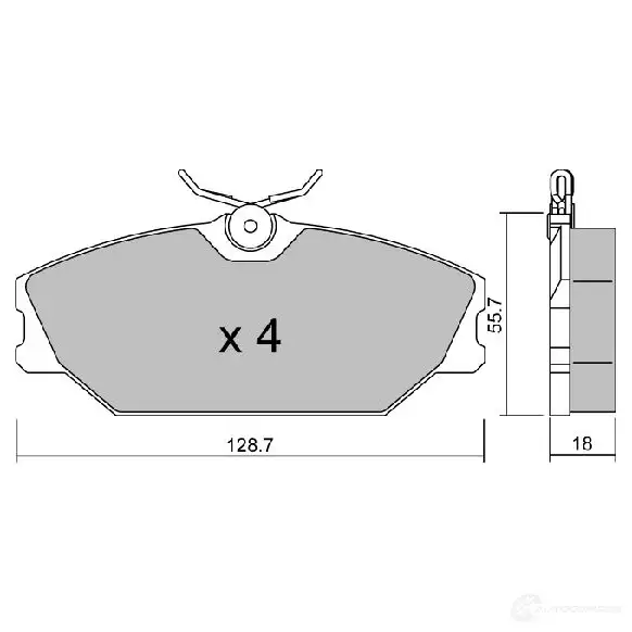 Тормозные колодки дисковые, комплект AISIN 5411450704458 IEP O6 1579732 BPRE-1013