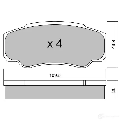 Тормозные колодки дисковые, комплект AISIN 5411450704298 1579717 BPPE-2004 33M3 36