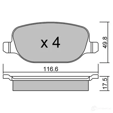 Тормозные колодки дисковые, комплект AISIN BPFI-2006 5411450703321 1579562 9 AMWKUE - Изображение 1