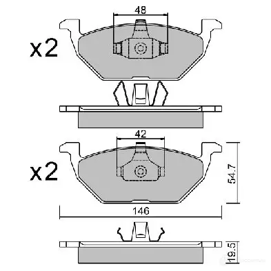 Тормозные колодки дисковые, комплект AISIN TNI3 G 1579799 BPVW-1008 5411450705110 изображение 0