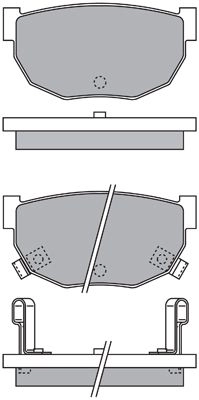 Тормозные колодки дисковые, комплект AISIN 6OQS EW 5411450607681 150600475 ASN-2167