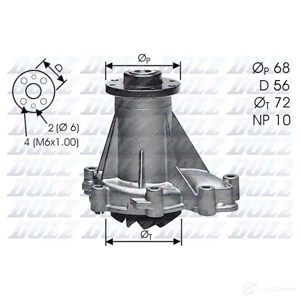Водяной насос, помпа DOLZ M276 8430632132763 1470390 T C9JV5