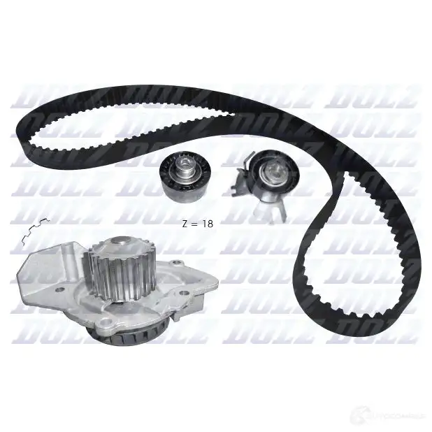 Комплект ремня ГРМ с помпой DOLZ KD106 1201676474 06KD047 05KD 075