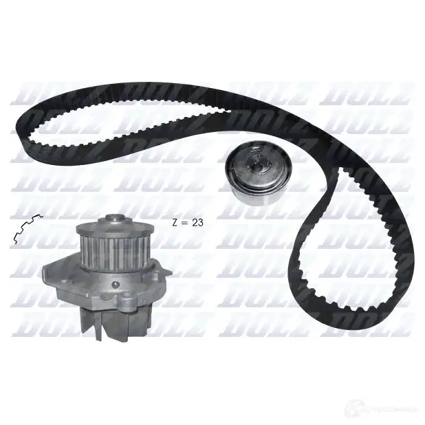 Комплект ремня ГРМ с помпой DOLZ 05KD 048 06KD072 1424331498 KD141