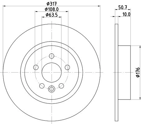 Тормозной диск DON PCD17552 8ZJP TM 1441005895 изображение 0