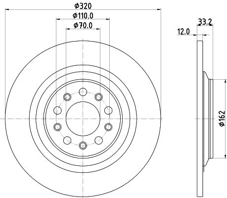 Тормозной диск DON PCD17822 F 126F 1441005908 изображение 0