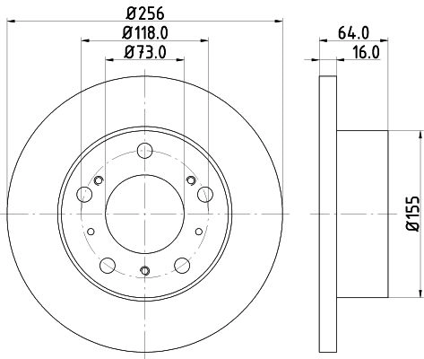 Тормозной диск DON PCD18022 U ZIL8 1441005923 изображение 0