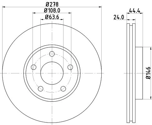Тормозной диск DON 1441005978 PCD18732 U3 40V
