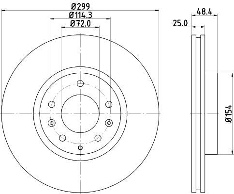Тормозной диск DON PCD18782 8UD BVA2 1441005982