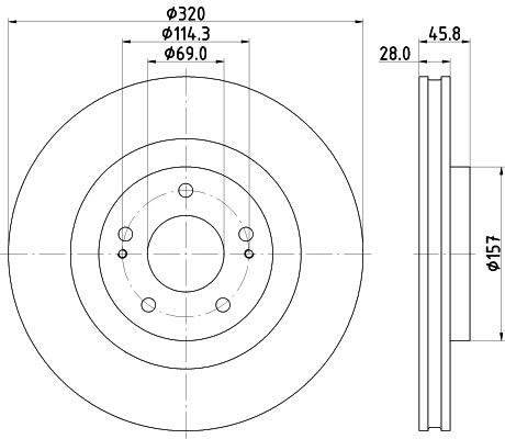 Тормозной диск DON 77J I6 PCD19302 1441006024 изображение 0