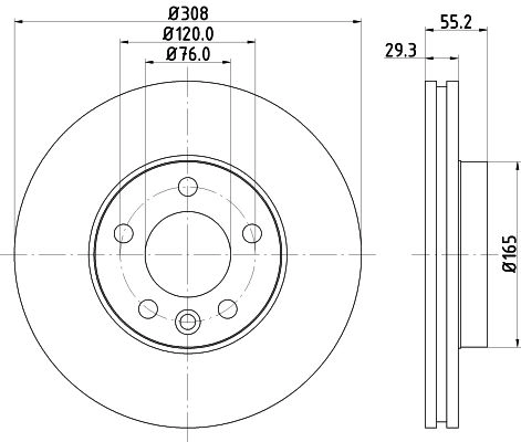 Тормозной диск DON P3S 58Q 1441006036 PCD19461 изображение 0