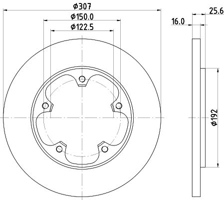 Тормозной диск DON PCD19602 1441006048 BV FOZ