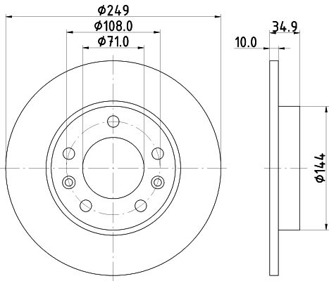 Тормозной диск DON PCD19782 MRWGIW X 1441006064 изображение 0