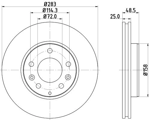 Тормозной диск DON 1441006150 PCD20762 QCA0V1 E