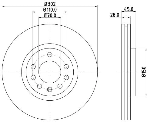 Тормозной диск DON V9SX X 1441006194 PCD21222